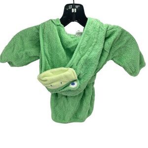 Carter's Baby Unisex Frog Robe Hooded Belted Fleece Green Size 18 Months